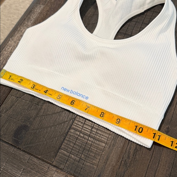 New Balance Set of 2 Sports Bras Racerback Ribbed White and Blue NWOT S - Picture 15 of 16
